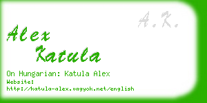 alex katula business card